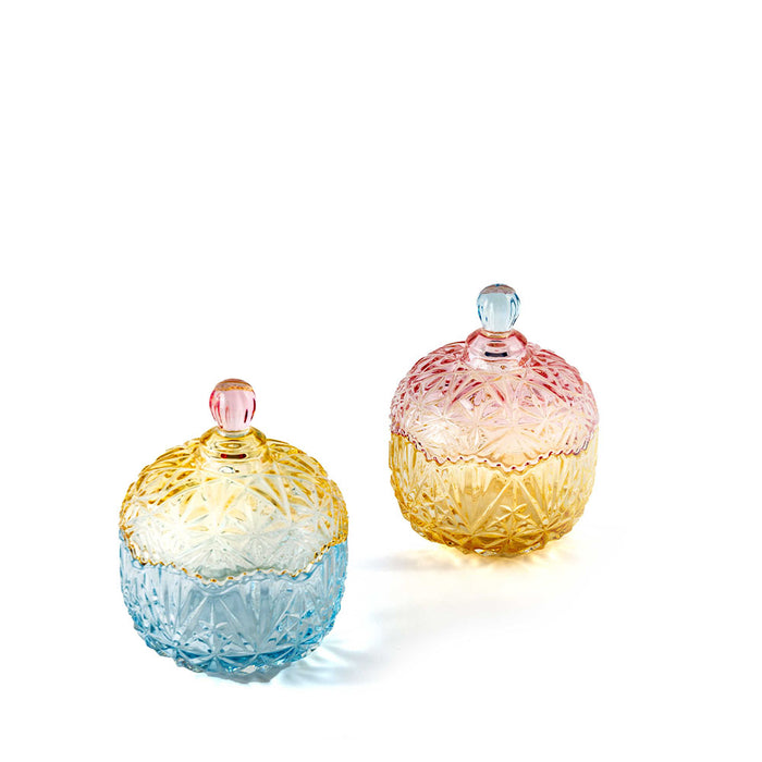 Scatola Vetro Tonda Rainbow Crystal