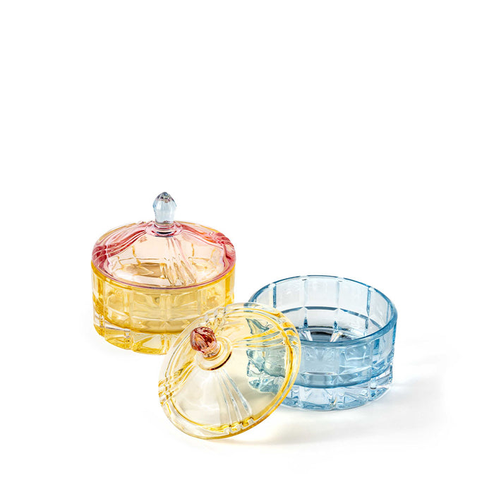 Scatola Vetro Cilindrica Rainbow Crystal Liscia