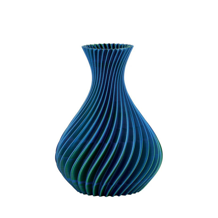 Vaso Spirale Multicolore H.21-Smeraldo