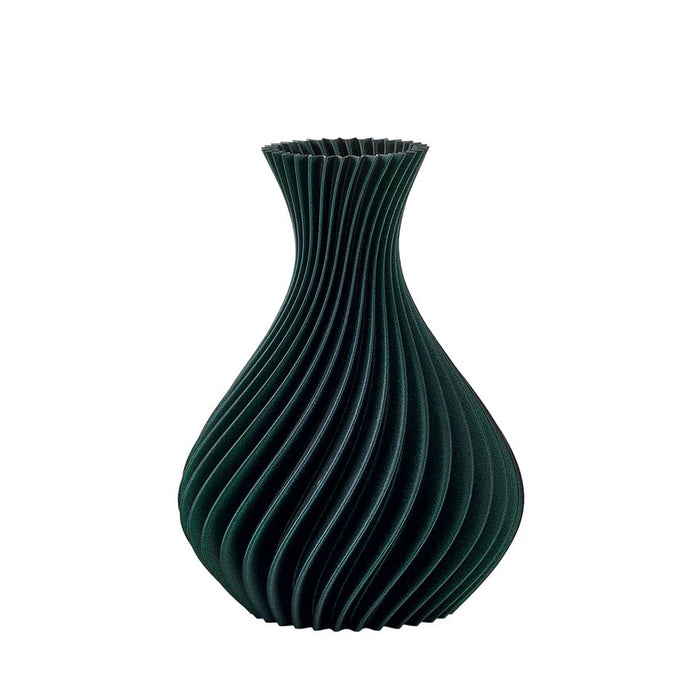 Vaso Spirale H.20-Verde-glitter