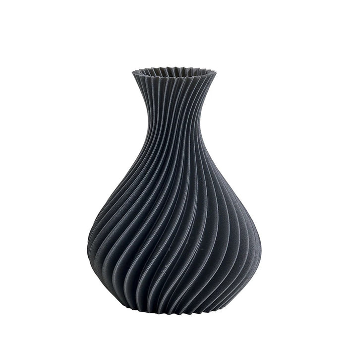 Vaso Spirale H.20-Grigio-glitter