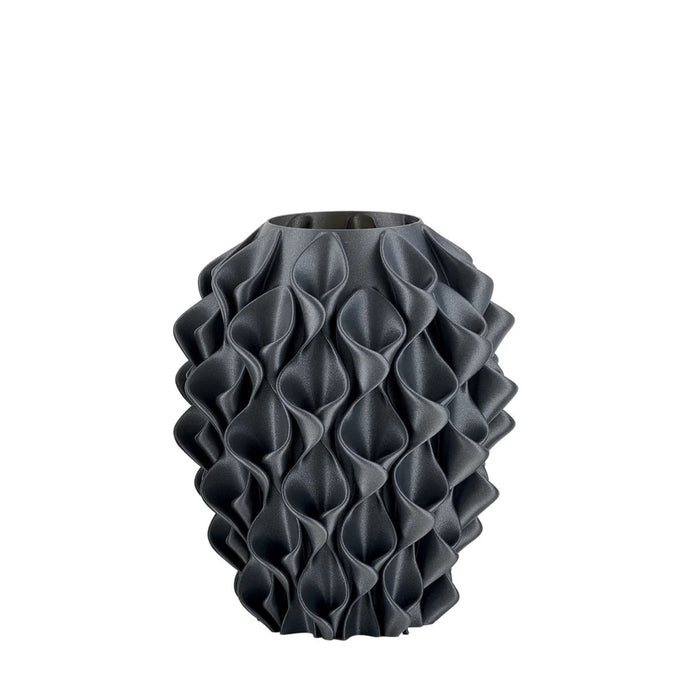 Vaso Fiore H.18-Grigio-glitter