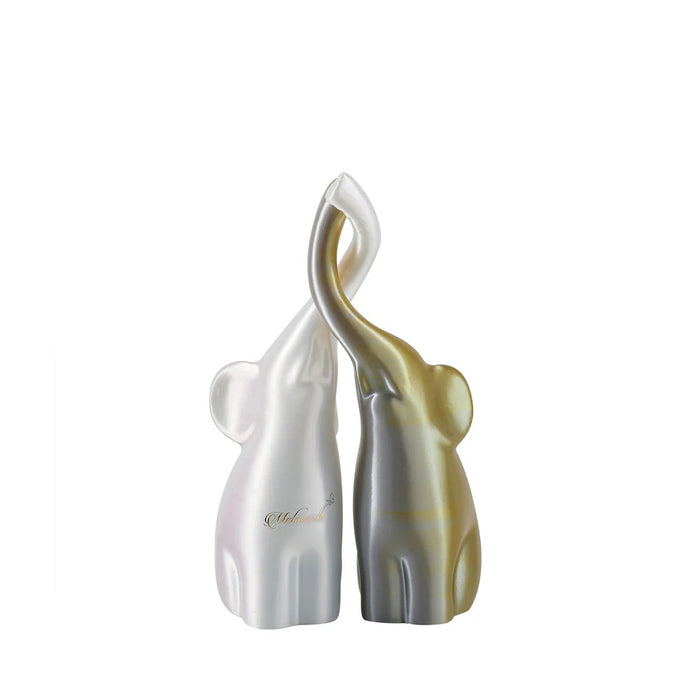 Elefantini Intrecciati Multicolore H.15-Oro-silver