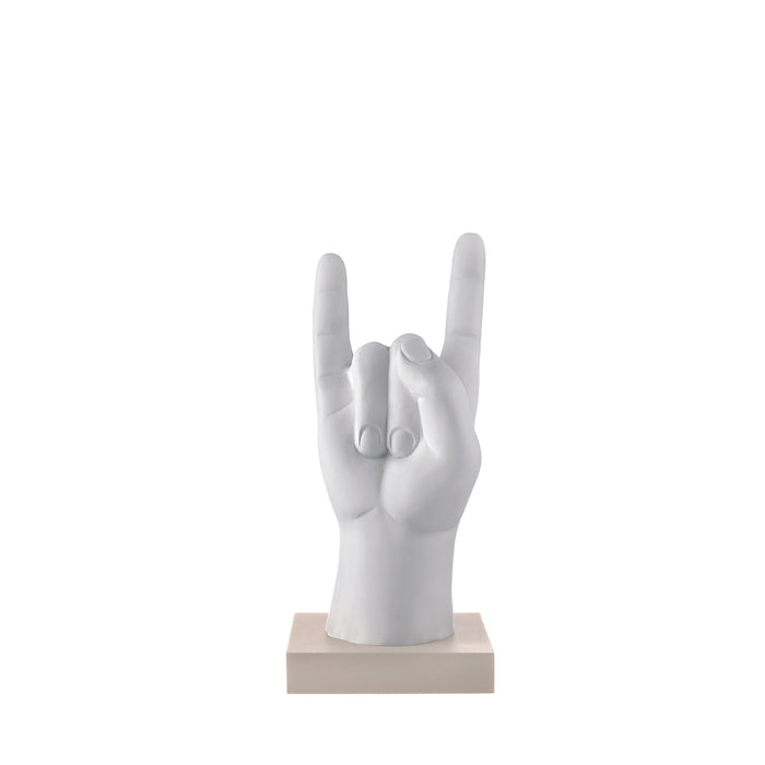 Scultura Mano Scaramanzia H.12-Nocciola