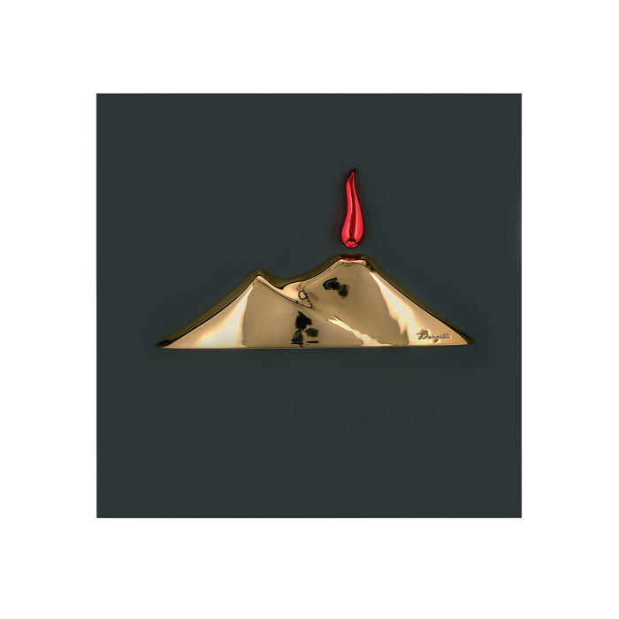 Quadretto Vesuvio 16x16-Nero-oro