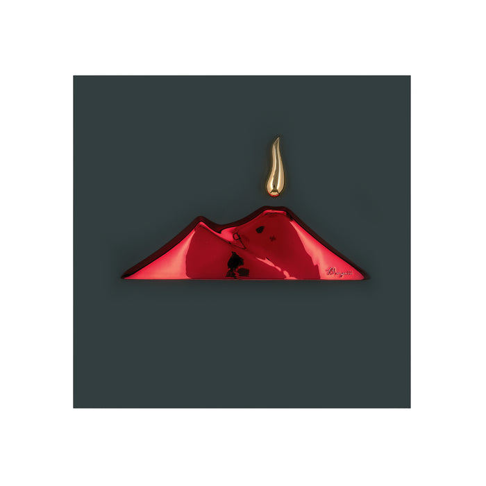 Quadretto Vesuvio 16x16-Nero-rosso
