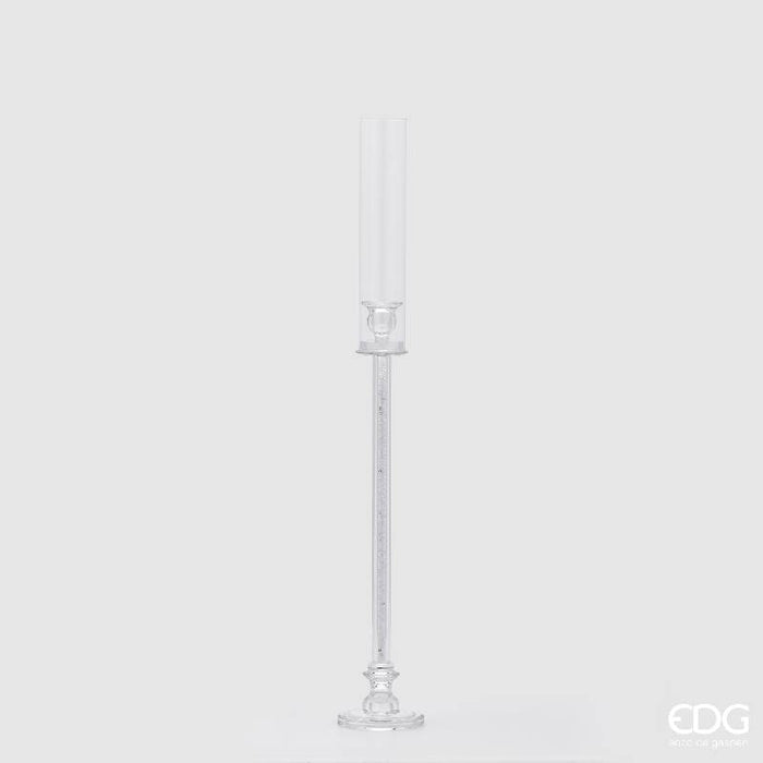 EDG Enzo De Gasperi Portacandela Crystal Cilindro H79 cm