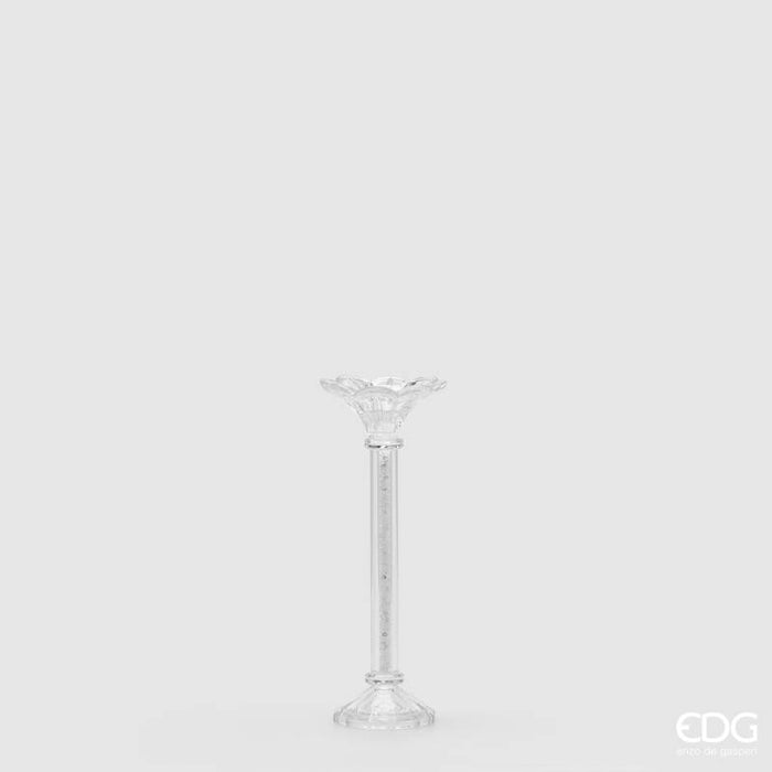 EDG Enzo De Gasperi Portacandela Crystal Fiore H30 cm