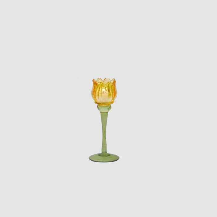 EDG Enzo De Gasperi Portacandela Tulipano H22 cm Giallo