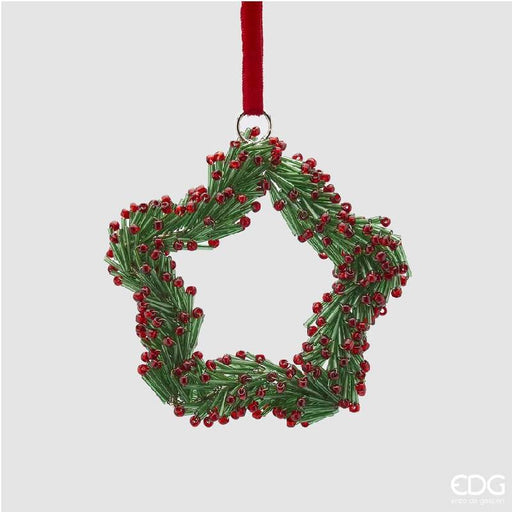 EDG Enzo De Gasperi Decorazione BerryFir Stella D10 cm