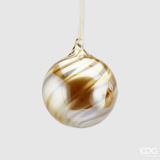 EDG Enzo De Gasperi Palla di Natale Spirale D9 cm Oro