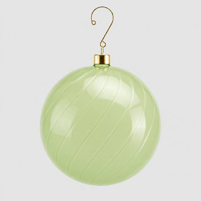 EDG Enzo De Gasperi Palla di Natale Vortex 12 cm in Vetro Verde Chiaro