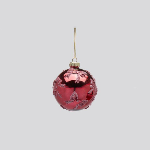 EDG Enzo De Gasperi Pallina di Natale Fiocco Rosso Scuro D8 cm