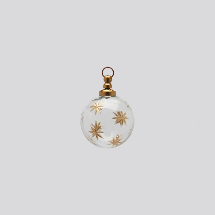 EDG Enzo De Gasperi Pallina di Natale Astra Oro D7,5 cm Trasparente
