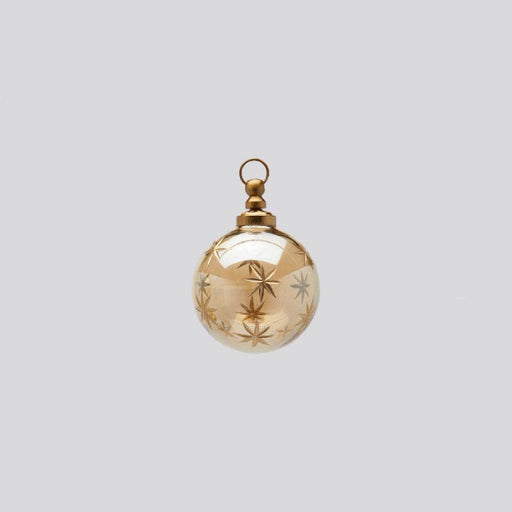 EDG Enzo De Gasperi Pallina di Natale Astra Oro D7,5 cm Beige