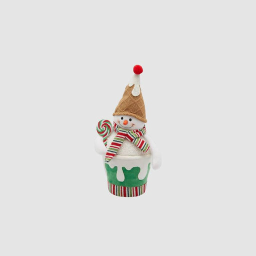 EDG Enzo De Gasperi Decorazione Natalizia Pupazzo di Neve H35 cm