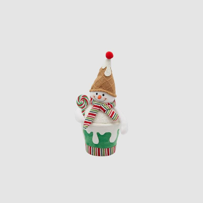 EDG Enzo De Gasperi Decorazione Natalizia Pupazzo di Neve H35 cm