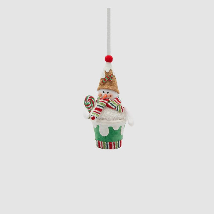EDG Enzo De Gasperi Decorazione Natalizia Pupazzo di Neve H21 cm