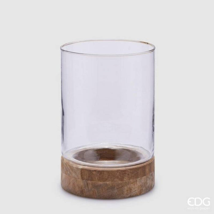 EDG Enzo De Gasperi Portacandela Acacia H23 cm
