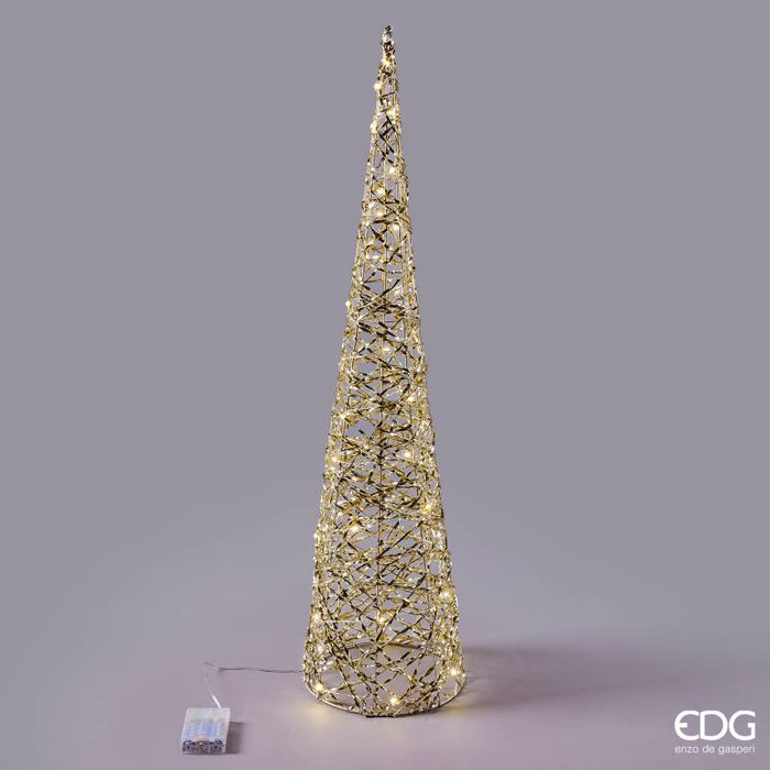 EDG Enzo De Gasperi Decoro Albero Led Stripes Cono H80 cm 40 Microled