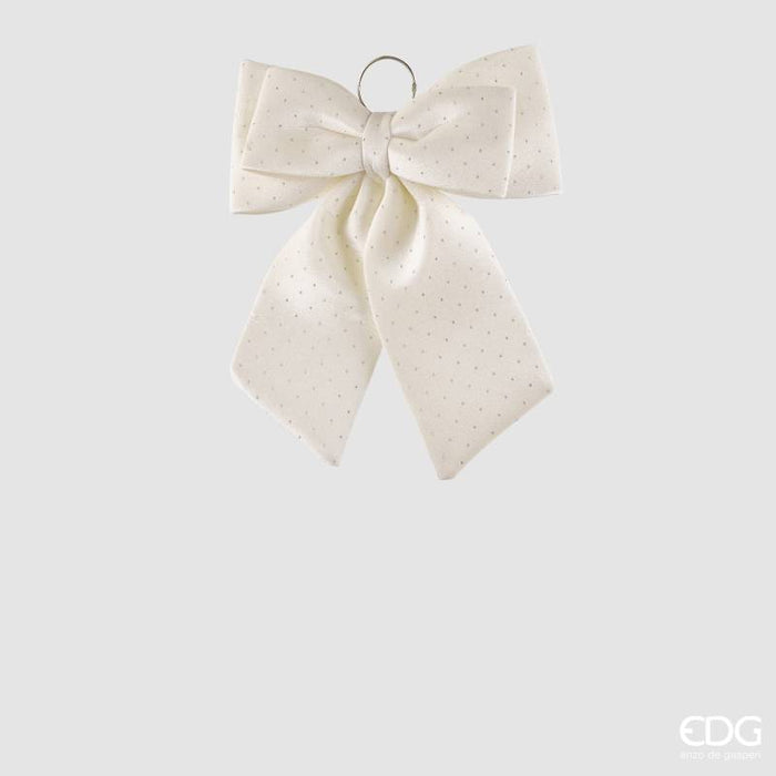 EDG Enzo De Gasperi Fiocco Brillanti H40 cm in Velluto Avorio
