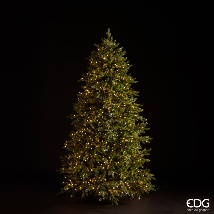 Pino Cristallo H 180 cm Natural con 1500 Mini Led - Albero di Natale - EDG