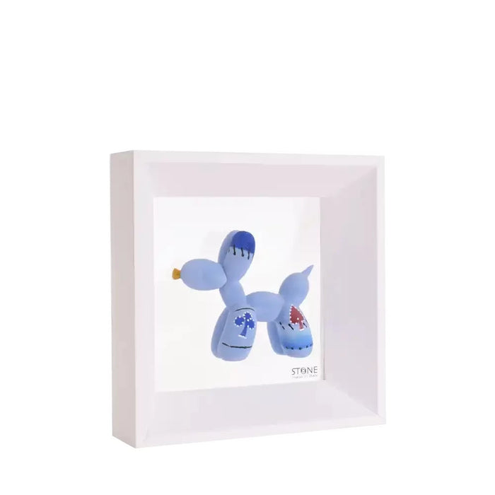 Bomboniera Stone Quadretto Ballon Dog Blu 18x18