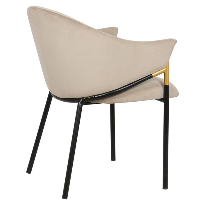 Chair Jocasta khaki velvet -S4578 coppia sedie