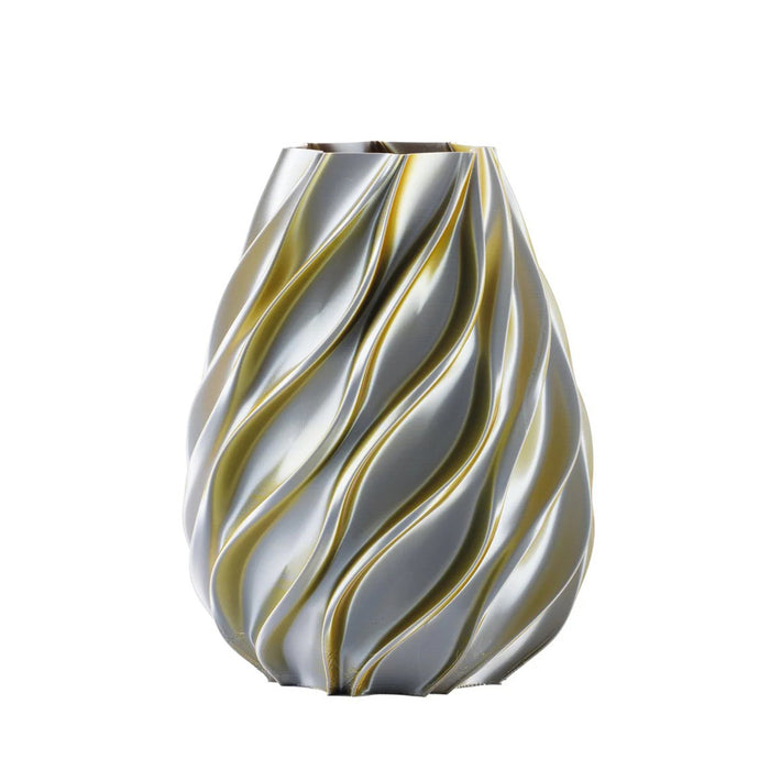 Vaso Twist Multicolore h.21-Oro-silver
