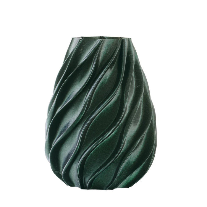 Vaso Twist h.21-Verde-glitter