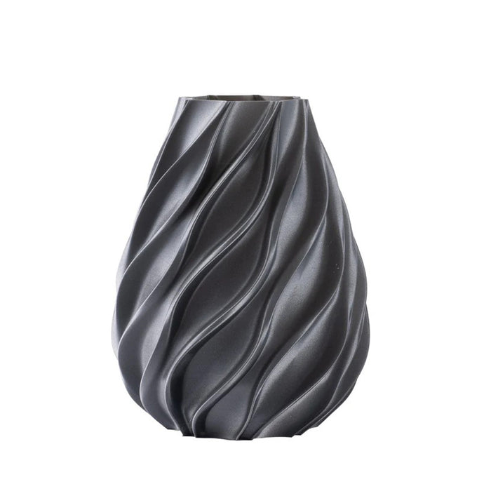 Vaso Twist h.21-Grigio-glitter