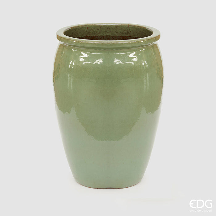 EDG Enzo De Gasperi Vaso Glaze Atlas Anfora H68 D50 cm Verde Salvia