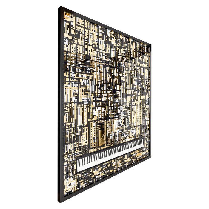 Wall art Piano Wibi (Black/gold) - Wa0011