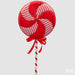 EDG Enzo de Gasperi Decorazione Natalizia Lollipop Maxi in Tessuto H77 D35 cm