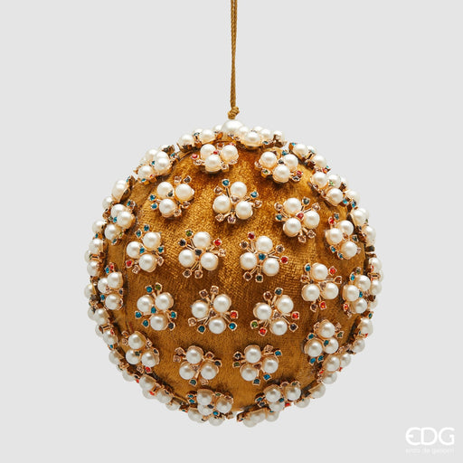 EDG Enzo De Gasperi Pallina di Natale Elizabeth Oro D12 cm