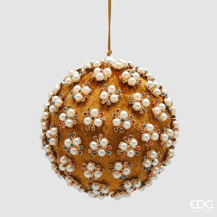 EDG Enzo De Gasperi Pallina di Natale Elizabeth Oro D12 cm
