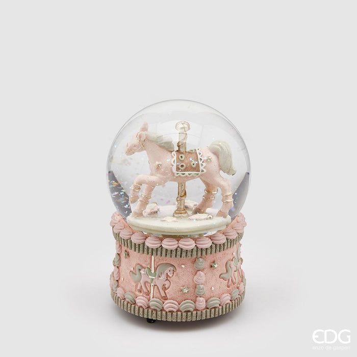 EDG Enzo De Gasperi Carillon Cavallino Natalizio H15 cm in Resina