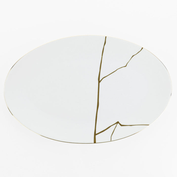 Weissestal Vassoio Ovale Onix White 36 cm in Porcellana