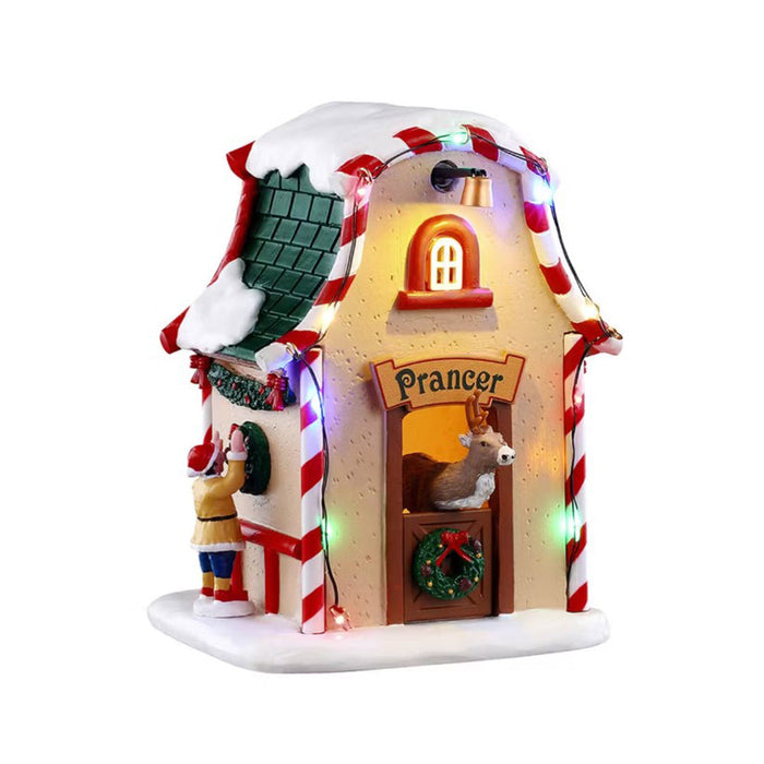 LEMAX Tana della Renna Prancer luci led "Prancer's Den" H12,5x9,6x8,5 cm