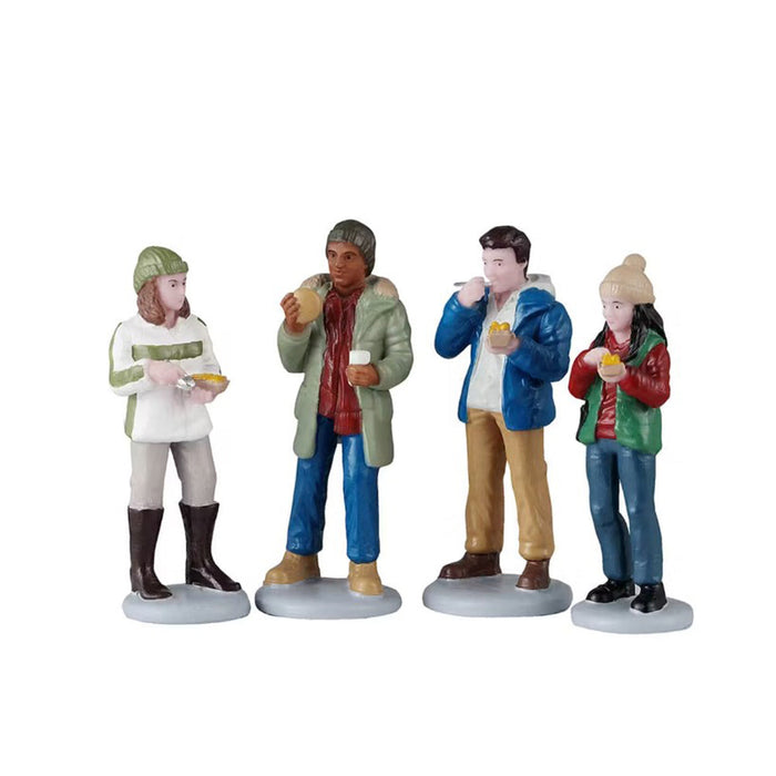 LEMAX Set 4 Personaggi uscita con amici "Food Truck Patrons"