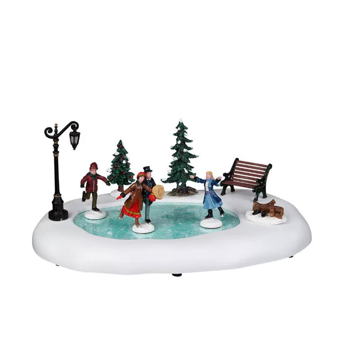 LEMAX Scena decorativa Pista di pattinaggio in movimento "Winter Skating"