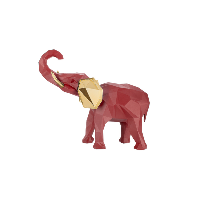 Elefante rosso 17x14 cm