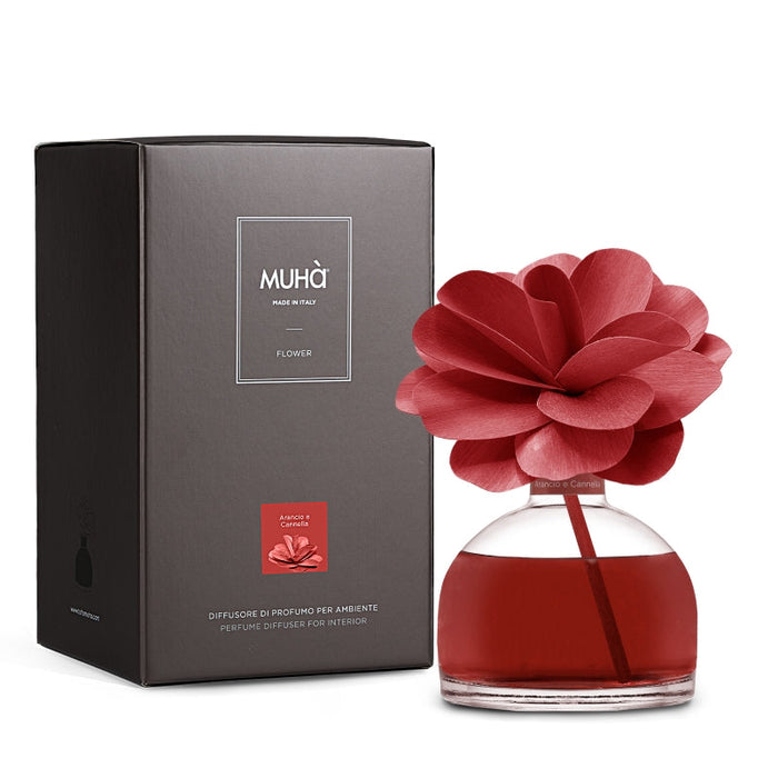 Muhà Profumatore D'Ambiente Flower Diffuser Arancio e Cannella