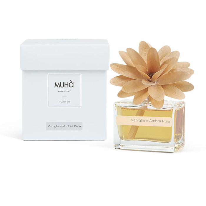 Muhà Profumatore D'Ambiente Flower Diffuser Vaniglia e Ambra Pura