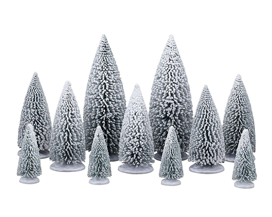 LEMAX Alberi di pino bianchi "White Pine Trees" in plastica H23.5 cm