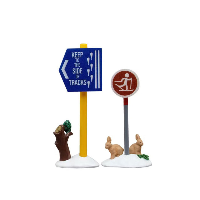 LEMAX Set 2 Cartelli di avvertenza "Cross Country Ski Sign"