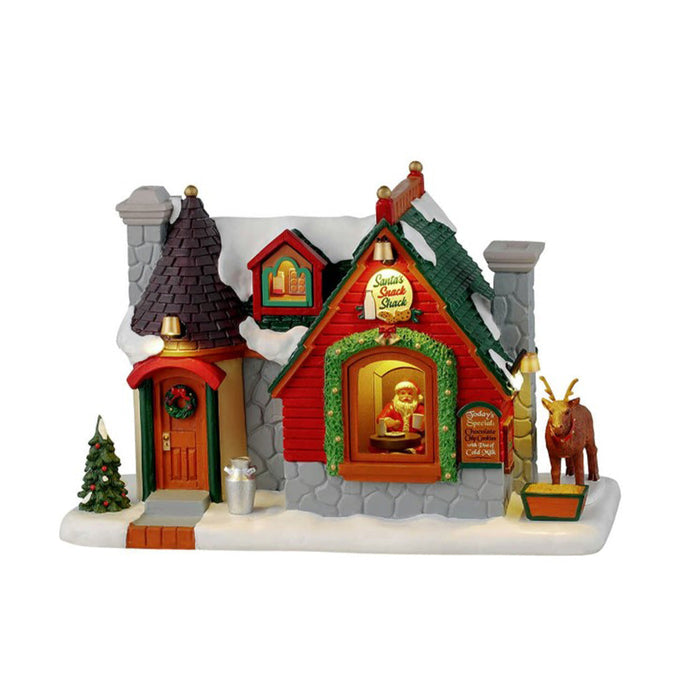 LEMAX Edificio illuminato led "Santa's Snack Shack" in resina H13.9 x 21.5 x 10 cm