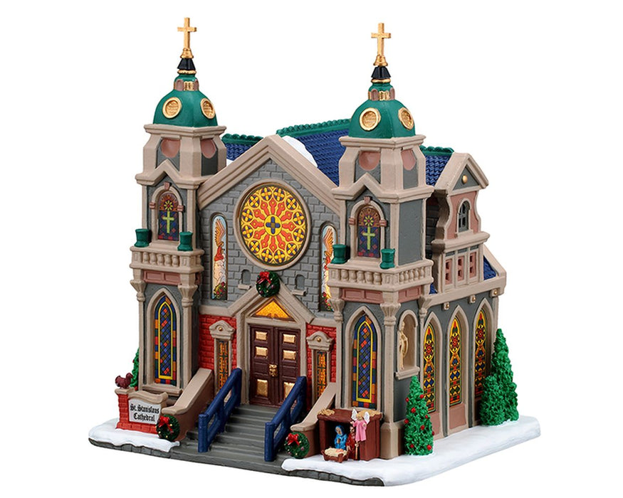 LEMAX Edificio luci led "St.Stanislaus Cathedral" in porcellana H23x22x16 cm