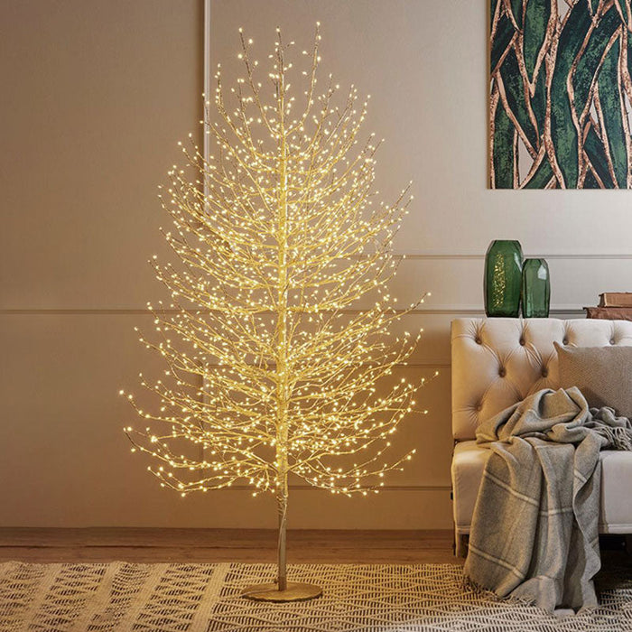 Albero Faggio con base 2000 mini led H180 cm Oro - Albero di Natale - EDG