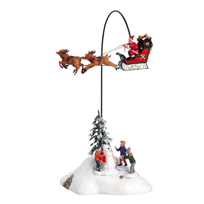 LEMAX Statuina Babbo Natale sta arrivando in città con musica